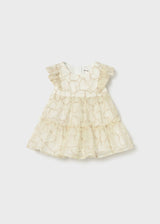 Vestito tulle cerimonia neonata - Grano