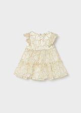Vestito tulle cerimonia neonata - Grano