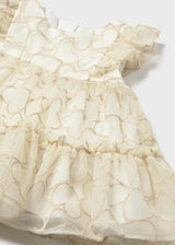Vestito tulle cerimonia neonata - Grano
