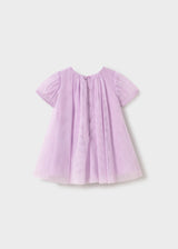 Vestito tulle con borsetta neonata