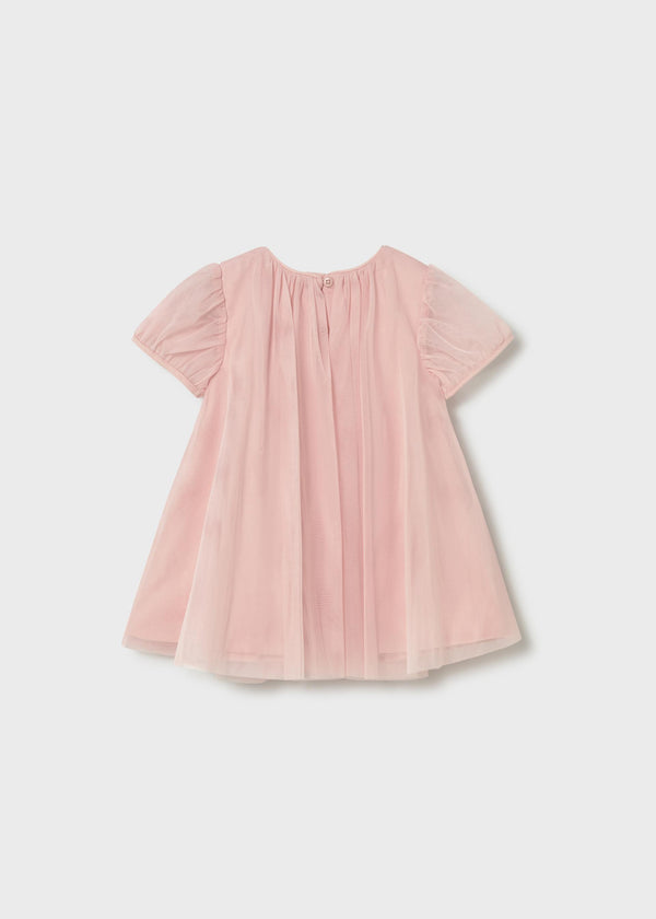 Vestito tulle con borsetta neonata
