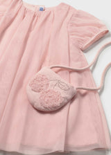 Vestito tulle con borsetta neonata