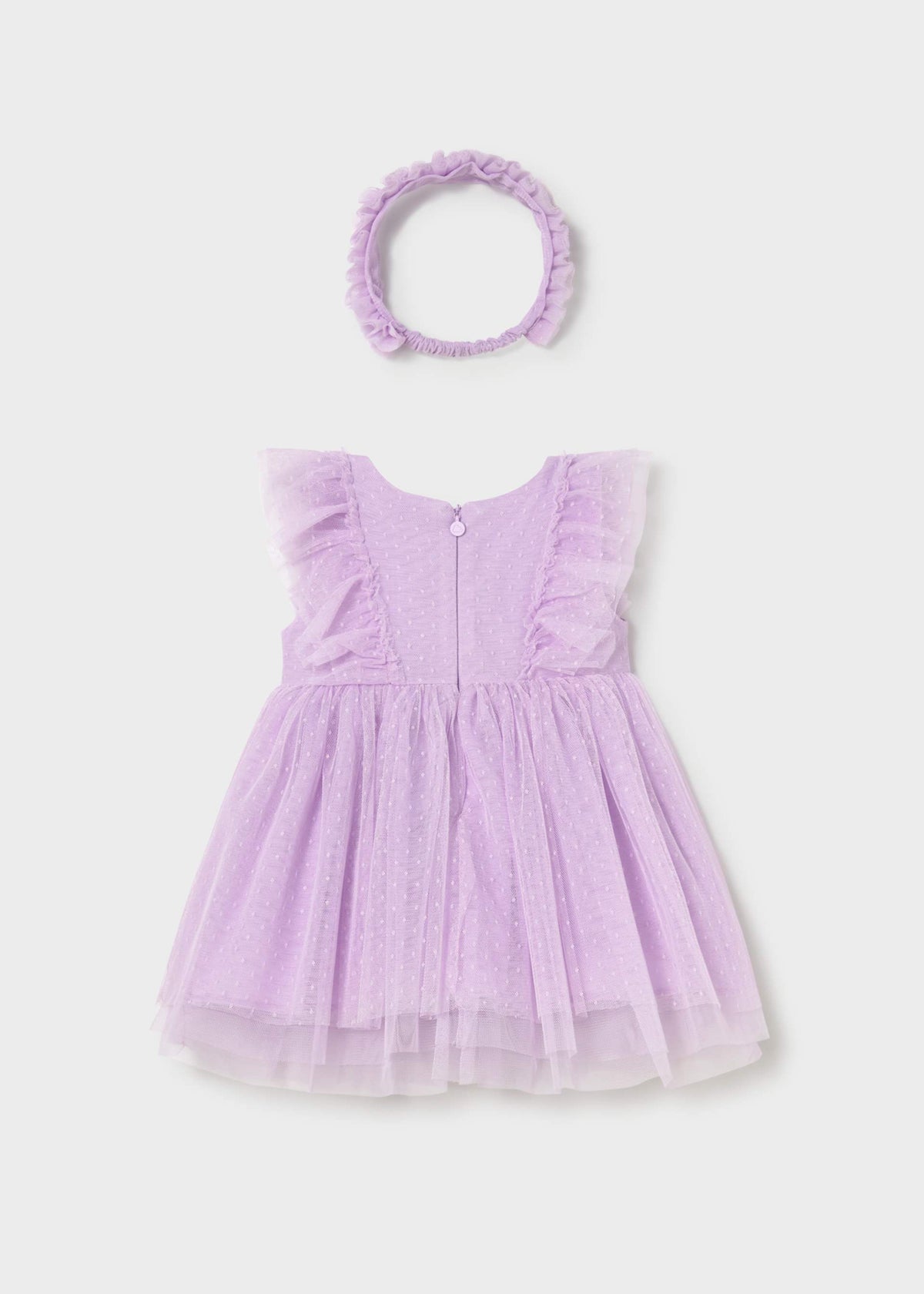 Vestito tulle con fascia neonata
