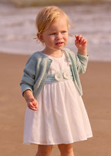 Vestito tulle con fusciacca neonata