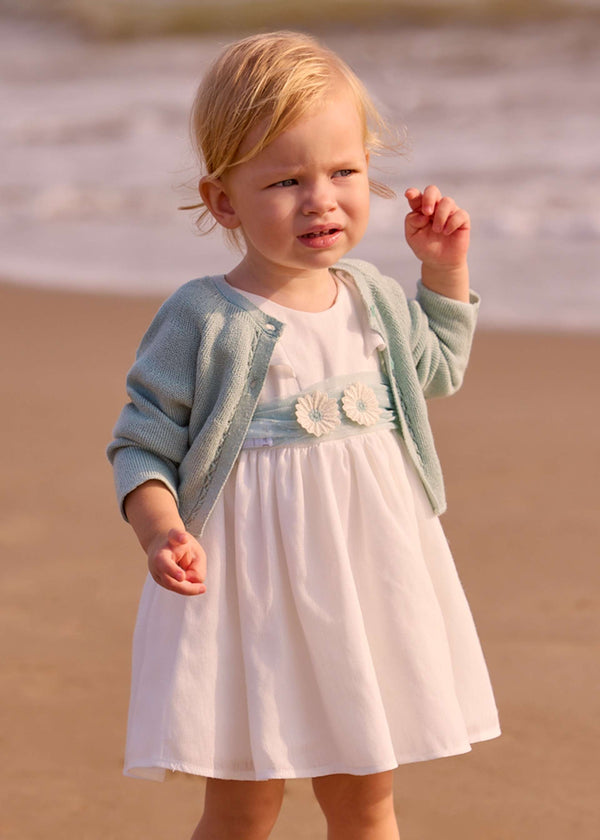 Vestito tulle con fusciacca neonata