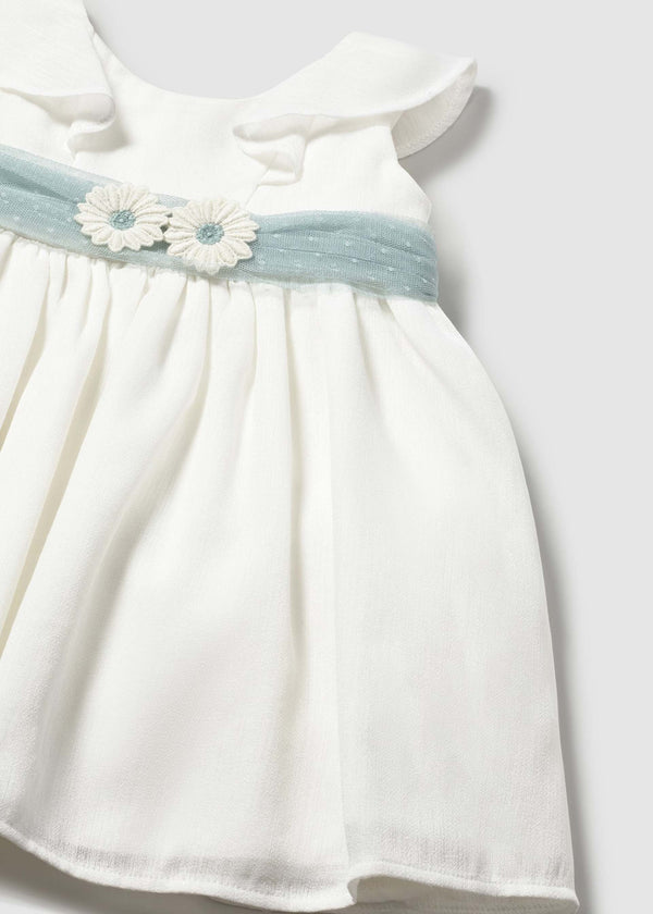 Vestito tulle con fusciacca neonata