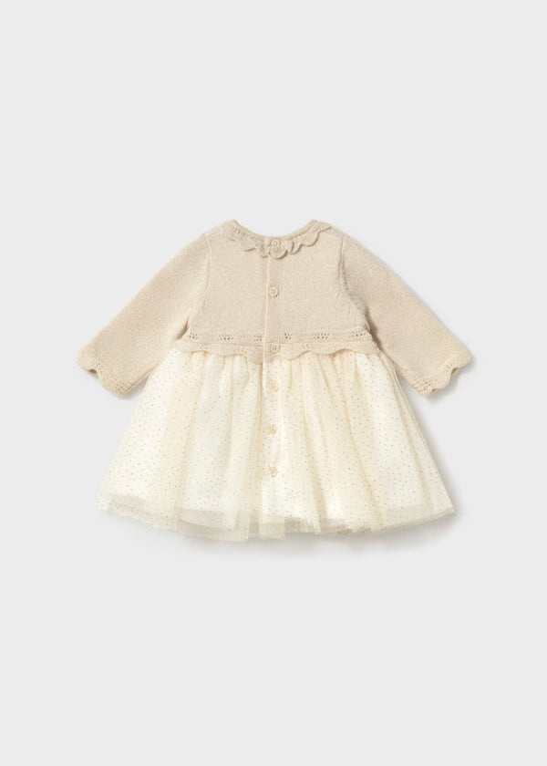 Vestito tulle neonata - Champagne