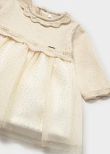 Vestito tulle neonata - Champagne