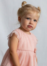 Vestito tulle plissettato neonata
