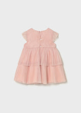 Vestito tulle plissettato neonata