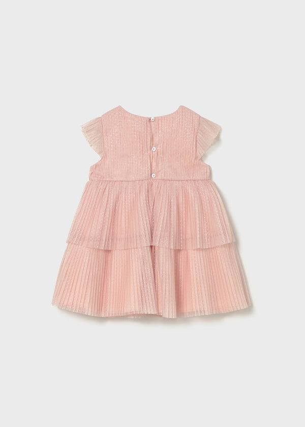 Vestito tulle plissettato neonata