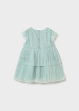 Vestito tulle plissettato neonata