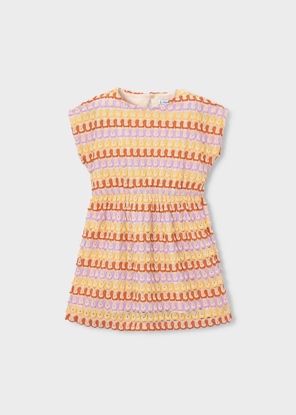 Vestito uncinetto multicolor bambina