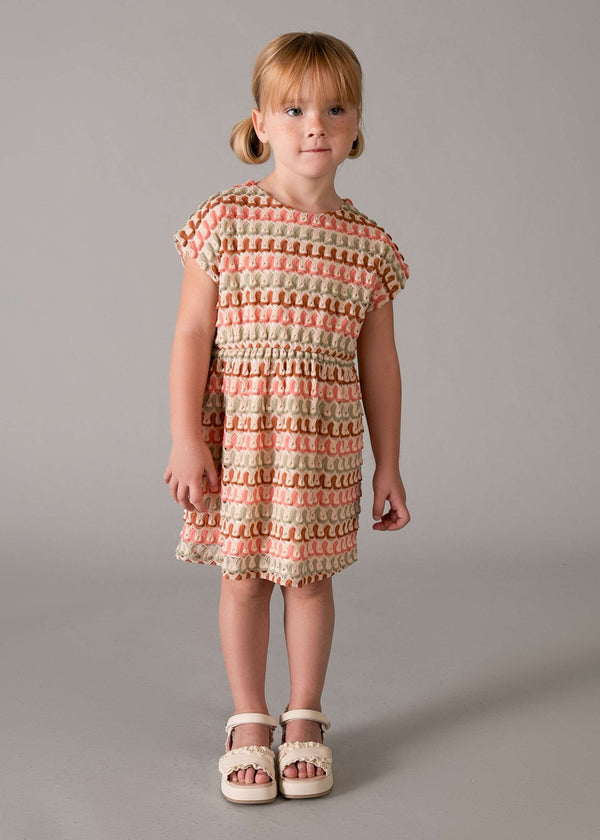 Vestito uncinetto multicolor bambina