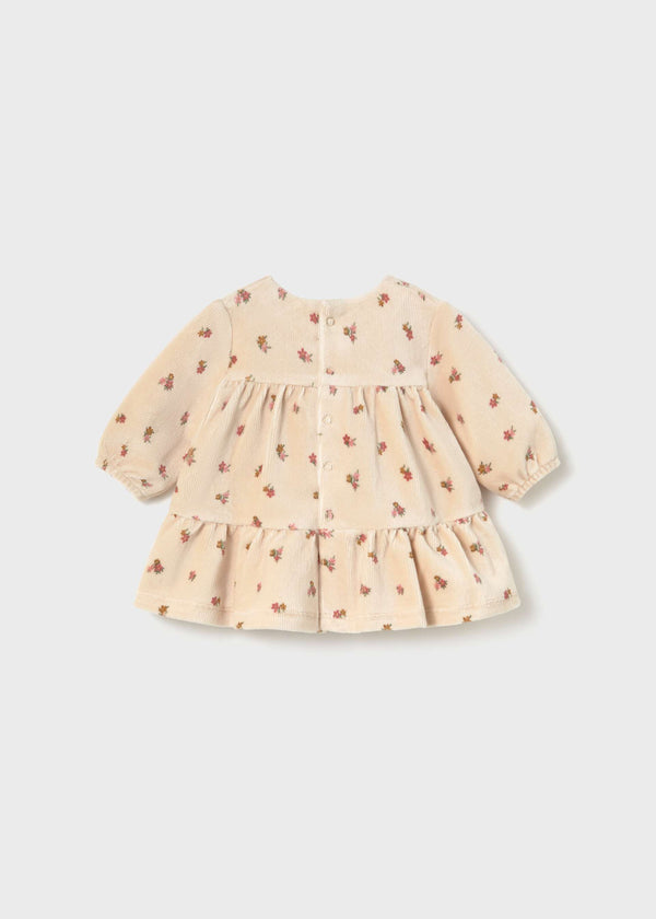 Vestito vellutato neonata - Avena