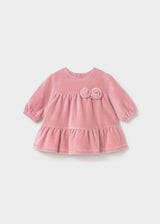 Vestito vellutato neonata - Rose