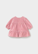 Vestito vellutato neonata - Rose