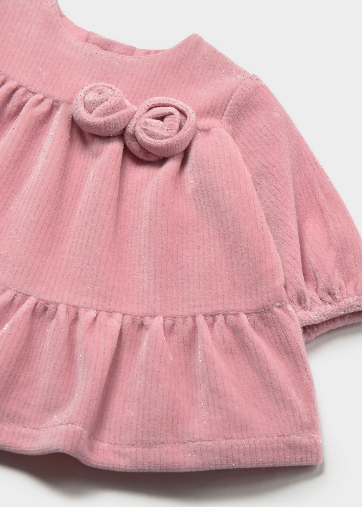 Vestito vellutato neonata - Rose
