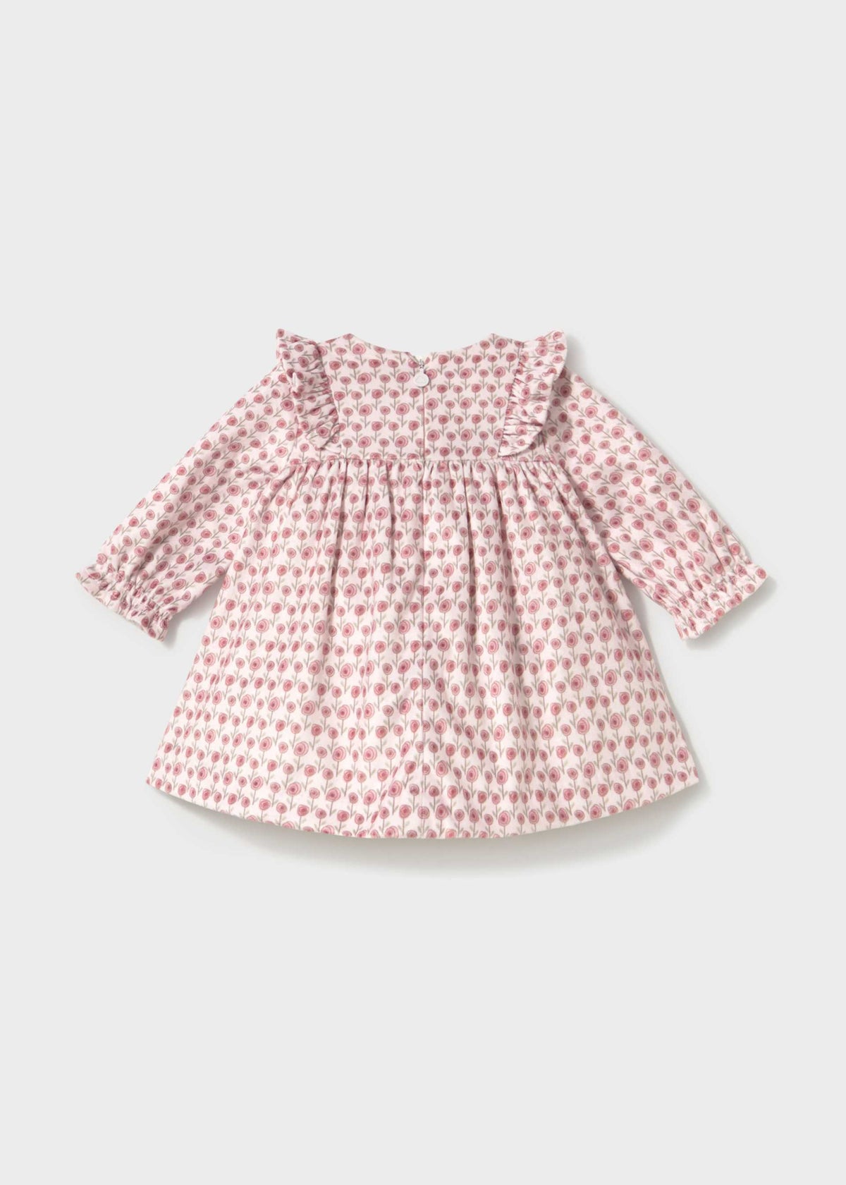Vestito vellutato stampato neonata - Cipria