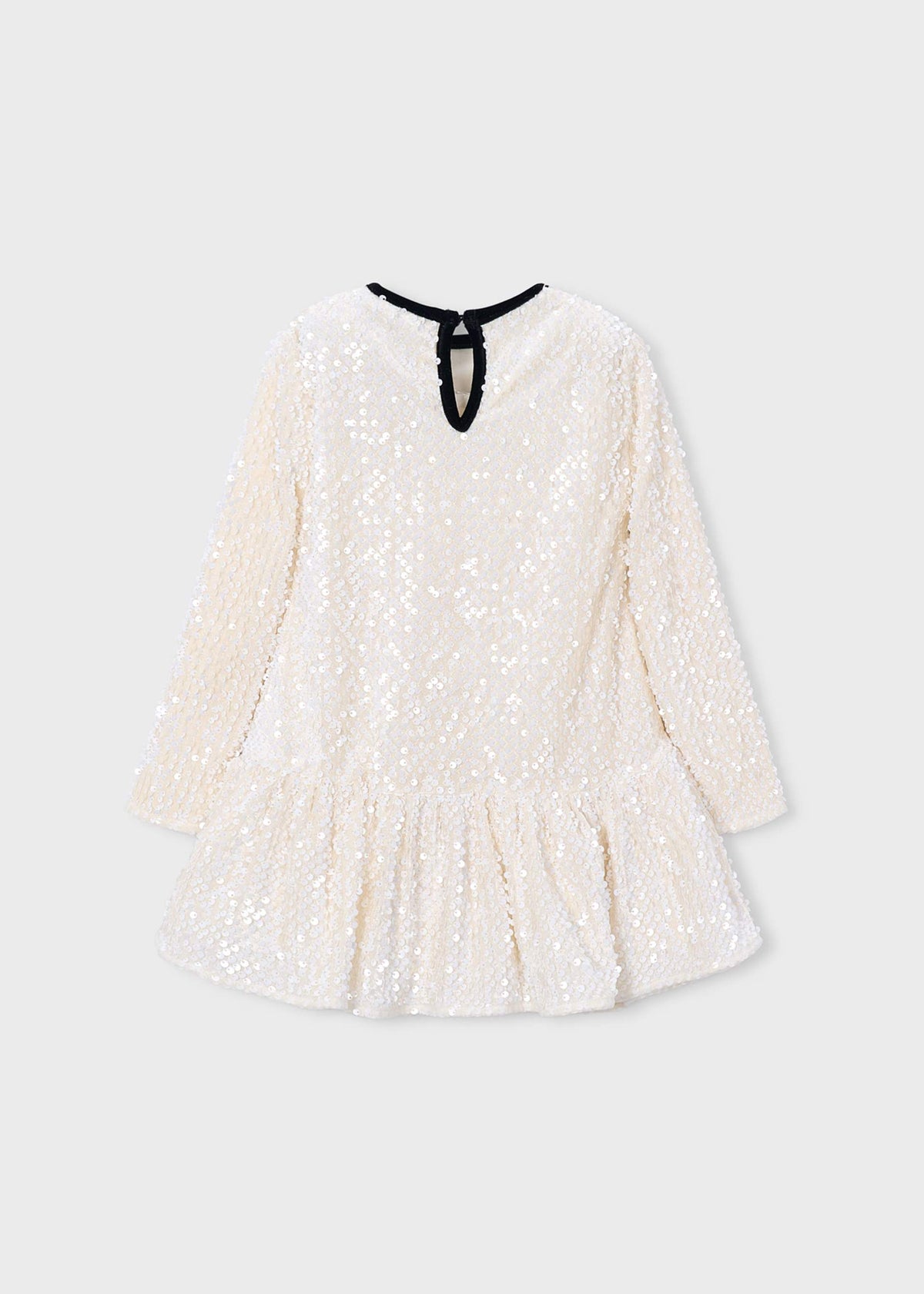 Vestito velluto con pallettes e fiocco bambina - Soia