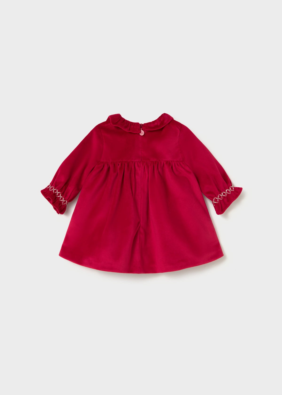 Vestito velluto neonata - Red
